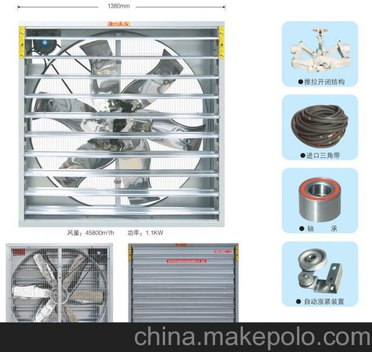 河南工業(yè)廠房車間通風(fēng)降溫負(fù)壓風(fēng)機(jī)水簾圖片