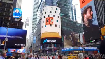 一二映像：宫御粮宠霸屏纽约时代广场纳斯达克大屏