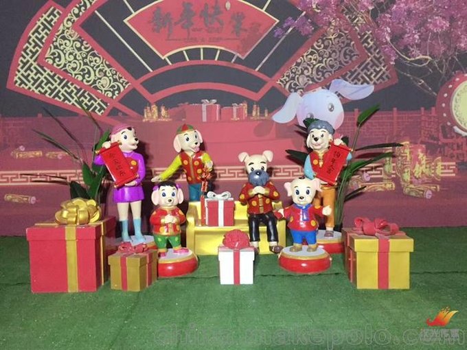 玻璃鋼材質(zhì)卡通狗廠家現(xiàn)貨_慶陽(yáng)優(yōu)惠租賃新年狗道具_(dá)新年狗訂制圖片