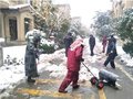 小型扫雪机 国内品牌 五星滚刷扫雪机+轮式人工推雪铲