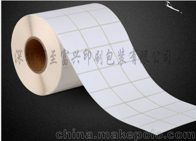 銅版紙不干膠標(biāo)簽 條碼打印紙卷筒標(biāo)簽空白貼紙各種規(guī)格定制圖片