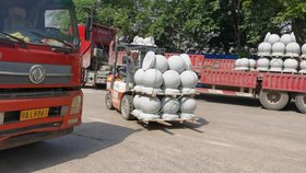 芝麻白路障石球/武漢路障石/武漢石墩子