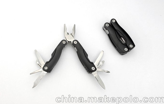供應(yīng)滿成 帶十字批 折疊戶外 促銷禮品 多用鉗工具 迷你多功能圖片