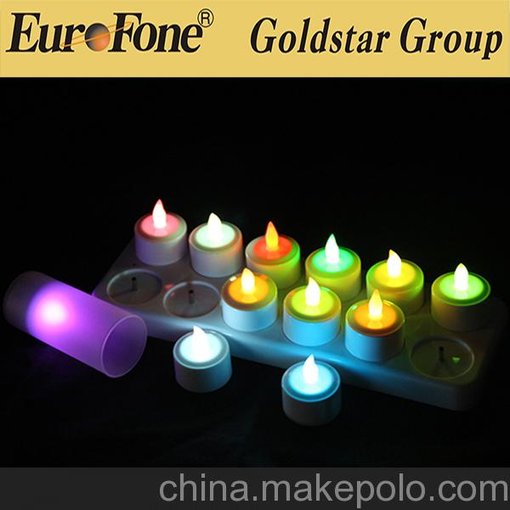供應(yīng)仿真茶蠟 遙控七彩LED蠟燭 環(huán)保充電蠟燭燈圖片