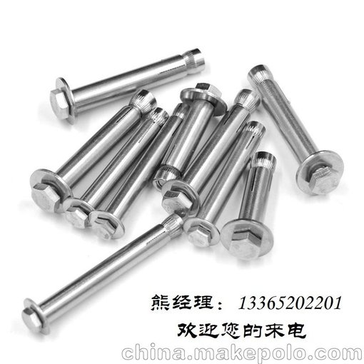 304不銹鋼外六角內(nèi)膨脹螺栓螺絲 國標(biāo)拉爆內(nèi)爆六角頭螺栓廠家圖片
