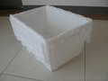 上海塑料周转箱斜插式带盖白色物流箱 厂家直销 配送箱