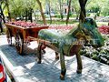花车批发防腐木花车厂家制作防腐木景观小品花车园艺花车