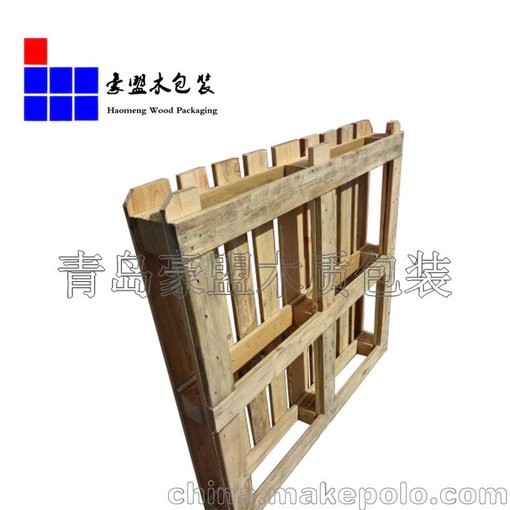 實木托盤出口 黃島廠家生產(chǎn)標(biāo)準(zhǔn)尺寸 二面進叉熏蒸證明木托盤圖片