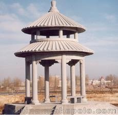 漢白玉石雕涼亭  歐式人物亭子 供應(yīng)石亭子走廊  晚霞紅石雕涼亭圖片