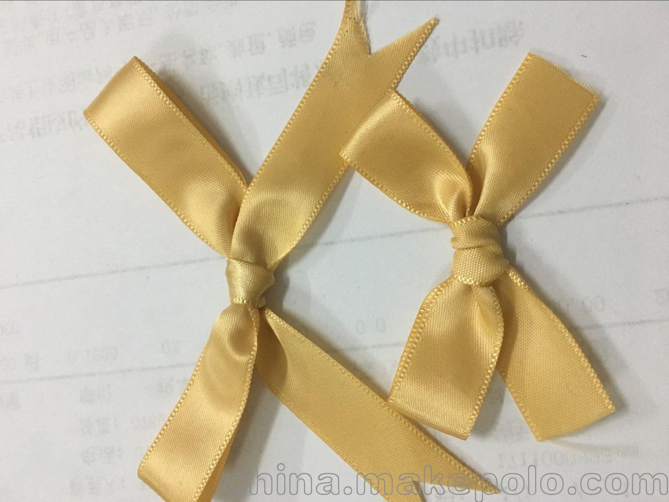 涤纶带蝴蝶结 颜色双面涤带燕尾蝴蝶结 激光切斜口织带 彩带图片_1