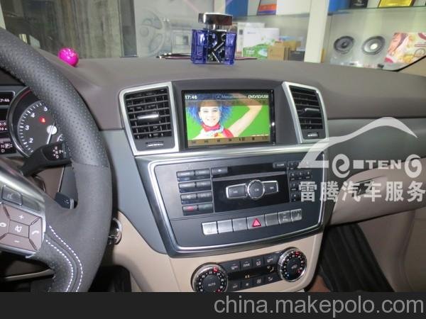奔馳ML350原車(chē)屏升級手寫(xiě)導航,奔馳ML300加倒車(chē)影像圖片