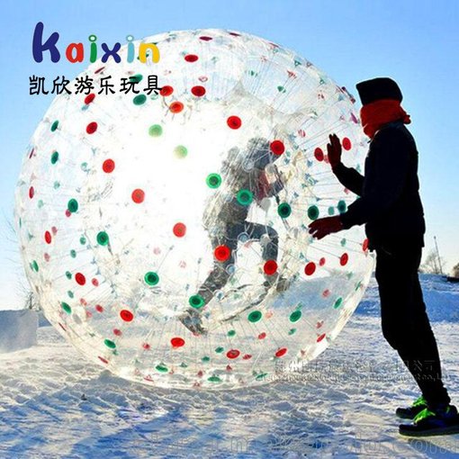 雪地悠波球TPU滾筒球雪地碰碰球雪地游樂設備圖片