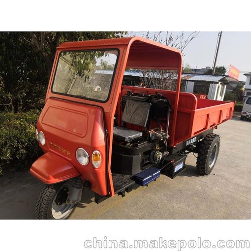 電啟動拉糧食三蹦子 加高貨箱直角斗三輪車 加重型柴油馬力三輪車圖片