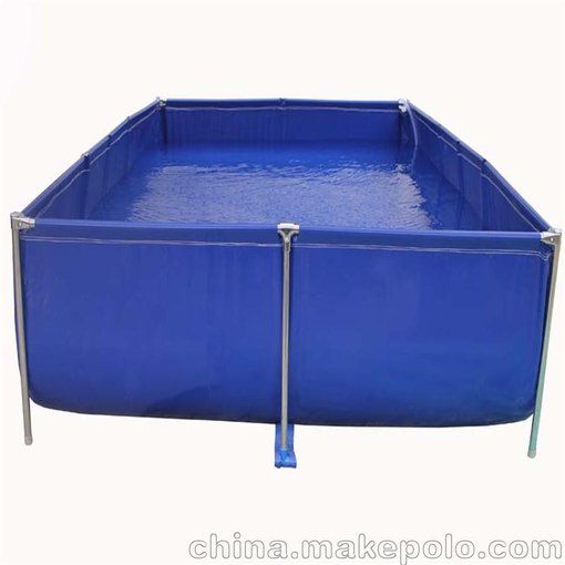 防水帆布魚池，低價(jià)定做防漏水耐磨帆布水池圖片