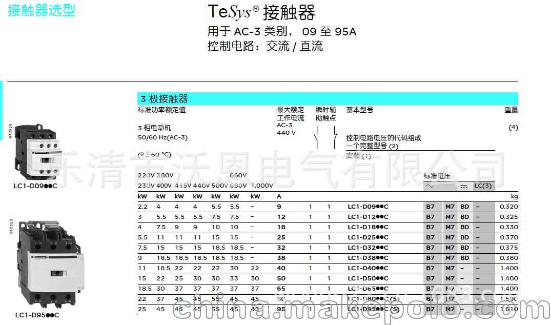 接触器选型1