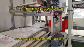 重質(zhì)碳酸鈉噸袋包裝機，全自動(dòng)噸袋包裝系統現場(chǎng)