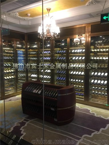 不銹鋼酒柜定制紅酒柜恒溫酒柜紅酒展示柜圖片