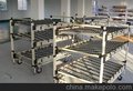 销售规格定制四川周转车 防静电材质 黑色大粗不锈钢