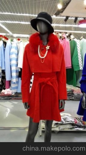 2014年秋冬裝羊毛大衣品牌折扣女裝尾貨批發(fā)圖片