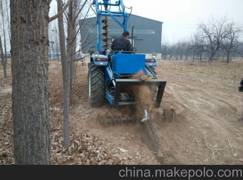 四轮拖拉机开沟机 柴油机挖沟机器图片_3