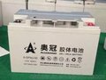 奥冠蓄电池6-CNFJ-50 12V50AH、UPS电源胶体免维护蓄电池