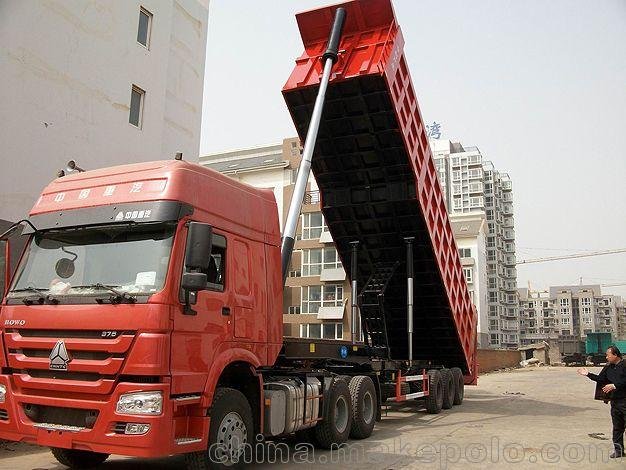 陜西掛車(chē)廠(chǎng)-自卸半掛車(chē)生產(chǎn)廠(chǎng)家(圖)圖片