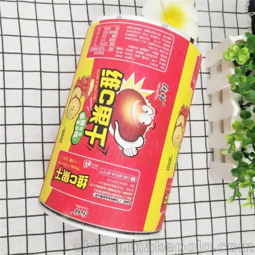 包裝機專用卷材定制，自動包裝機復(fù)合拉絲膜印刷，休閑食品包裝膜圖片