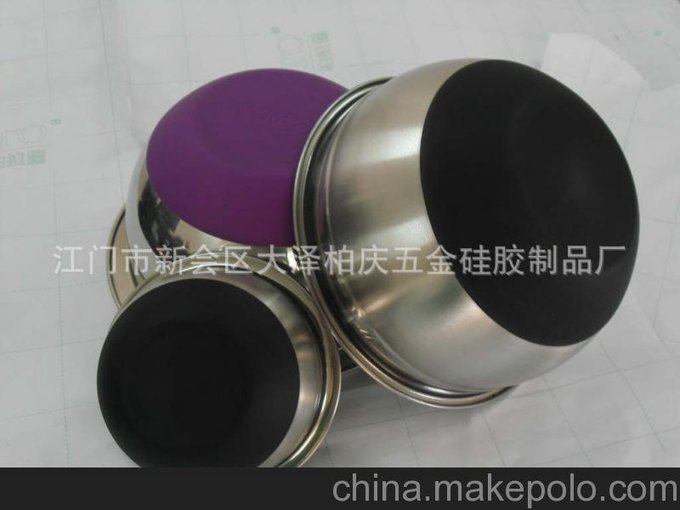 優(yōu)選沙拉碗硅膠底  色拉碗  不銹鋼物兜碗圖片