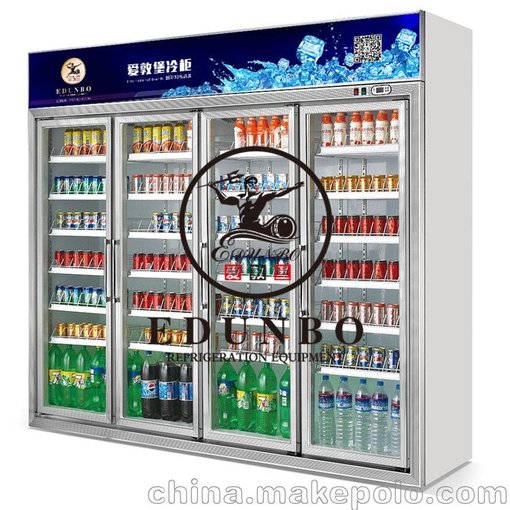 新款上市四門展示柜冷藏立式冷柜 商用冰箱飲料圖片