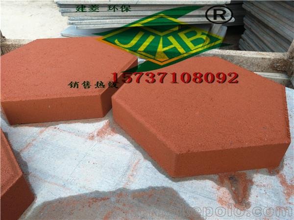 滎陽(yáng)彩色實(shí)心六角磚價(jià)格、高強(qiáng)度混凝土六棱護(hù)坡磚圖片