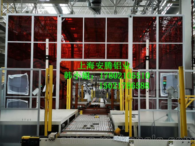 昆山專業(yè)定制鋁型材框架機(jī)械設(shè)備防護(hù)欄/車間隔離安全欄網(wǎng)格圍欄圖片