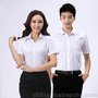 男女款白色 短袖衬衫免烫 工作服职业工装白衬衣韩版商务修身