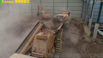 时产100-500吨，高产能的移动破碎机—移动破碎站！