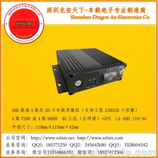 AHD高清1080P迷你型小主機 4路單SD卡車載錄像機圖片
