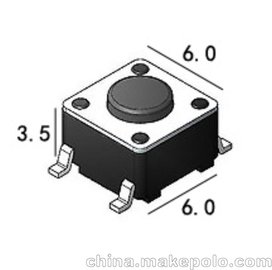 ᴥءTS-1102W γߴ磺6.0mm*6.0mm*4.3mm