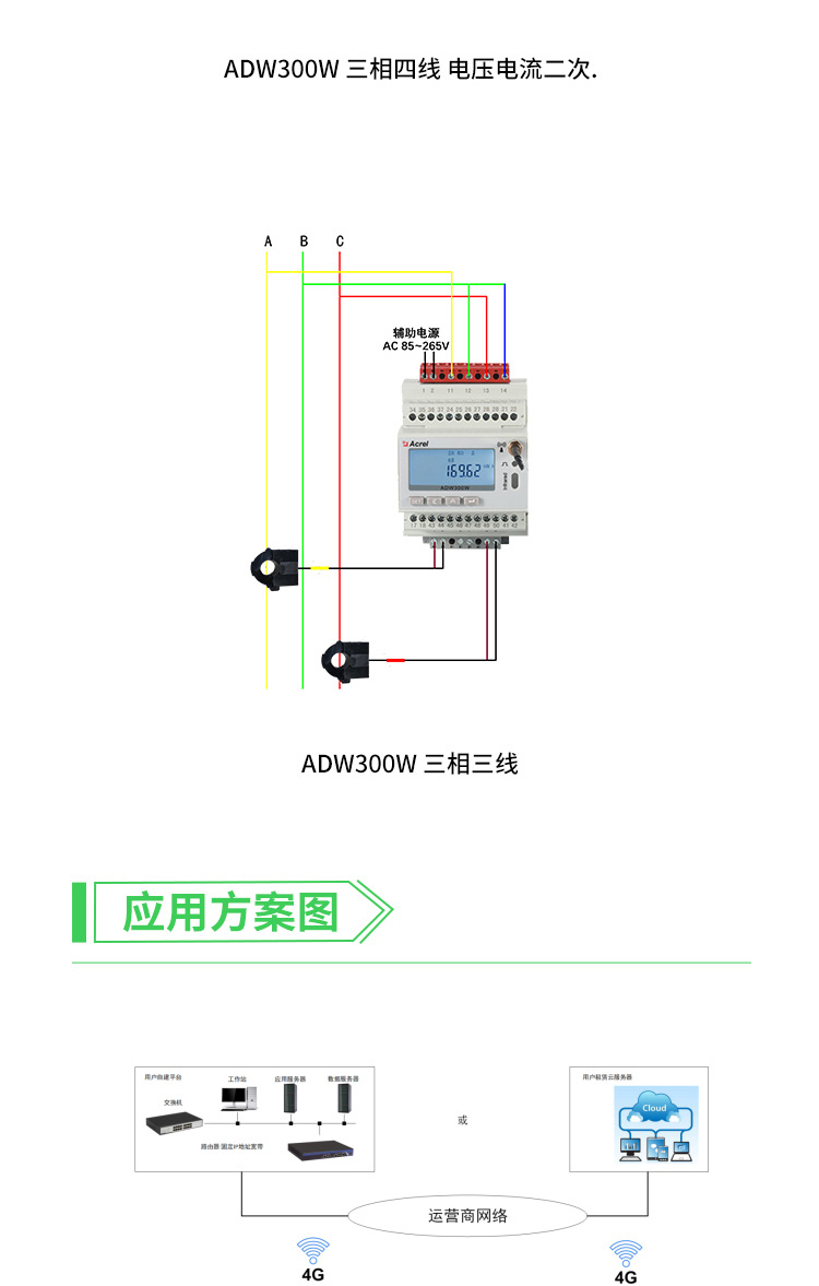 安科瑞ADW300系列通信基站物联网电力仪表