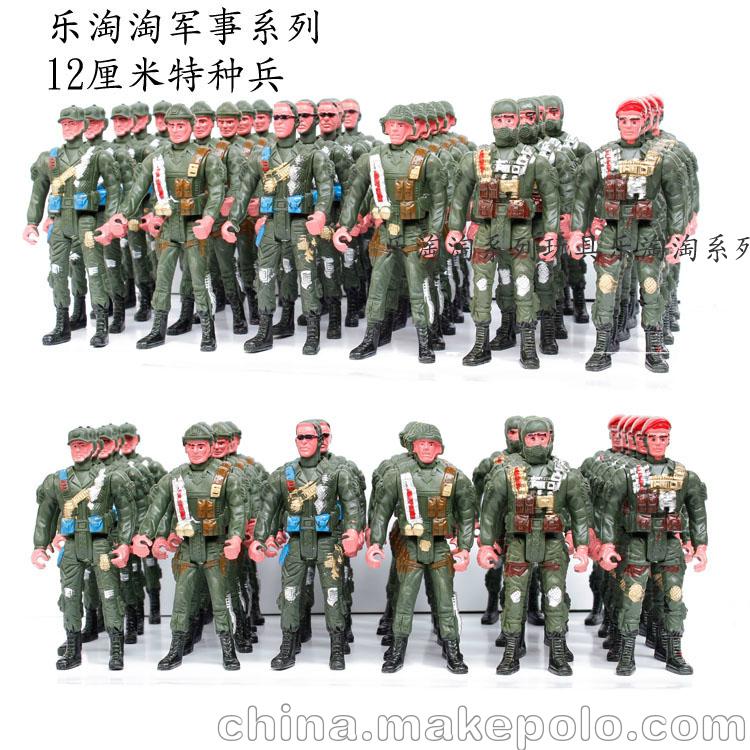 80后经典怀旧 军事模型兵人关节可动军人12cm士兵玩具 特种