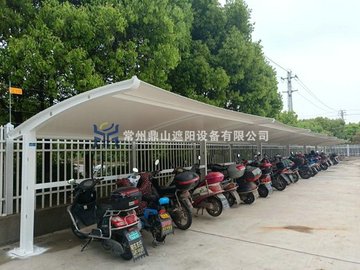 常州车棚 电动车充电车棚 自行车停车棚 常州膜结构