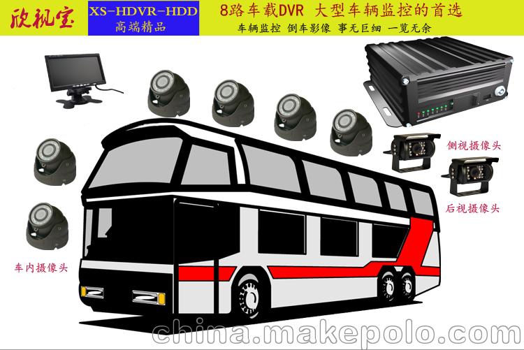 大货车监控车载录像机  8路4G远程高清 客车校车公交车监控主机